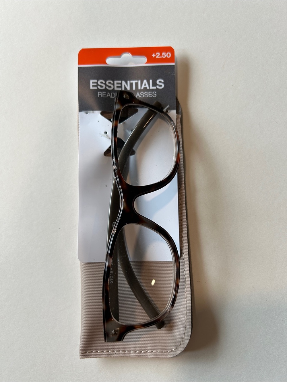 Essentials Men's Reading Glasses in Tortoiseshell Brown +2.50